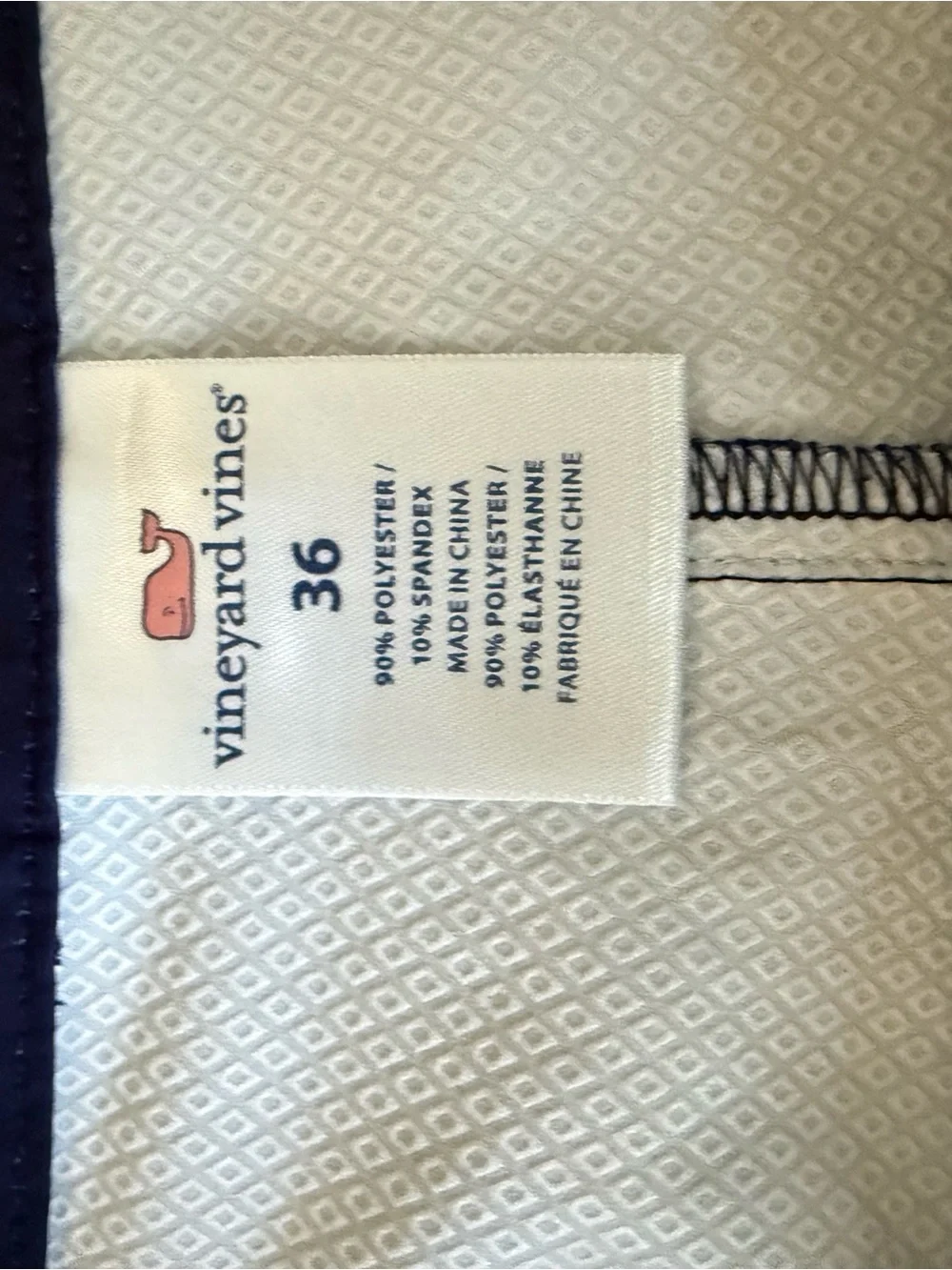 Vineyard Vines Navy Athletic Shorts with Red & White Stripe Detail